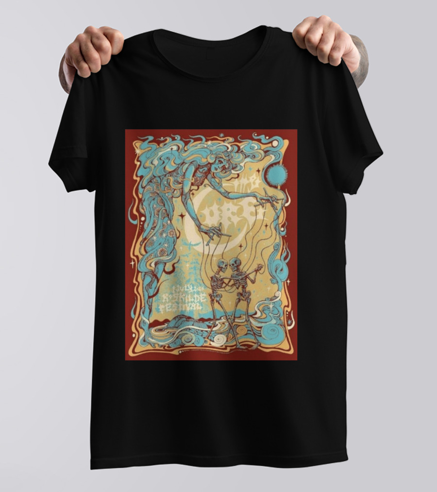 July Roskilde Festival 2026 Skeleton Puppet T-Shirt