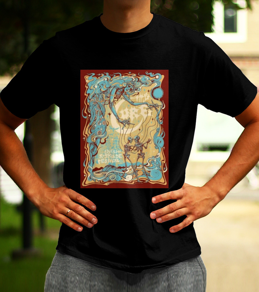 July Roskilde Festival 2026 Skeleton Puppet T-Shirt