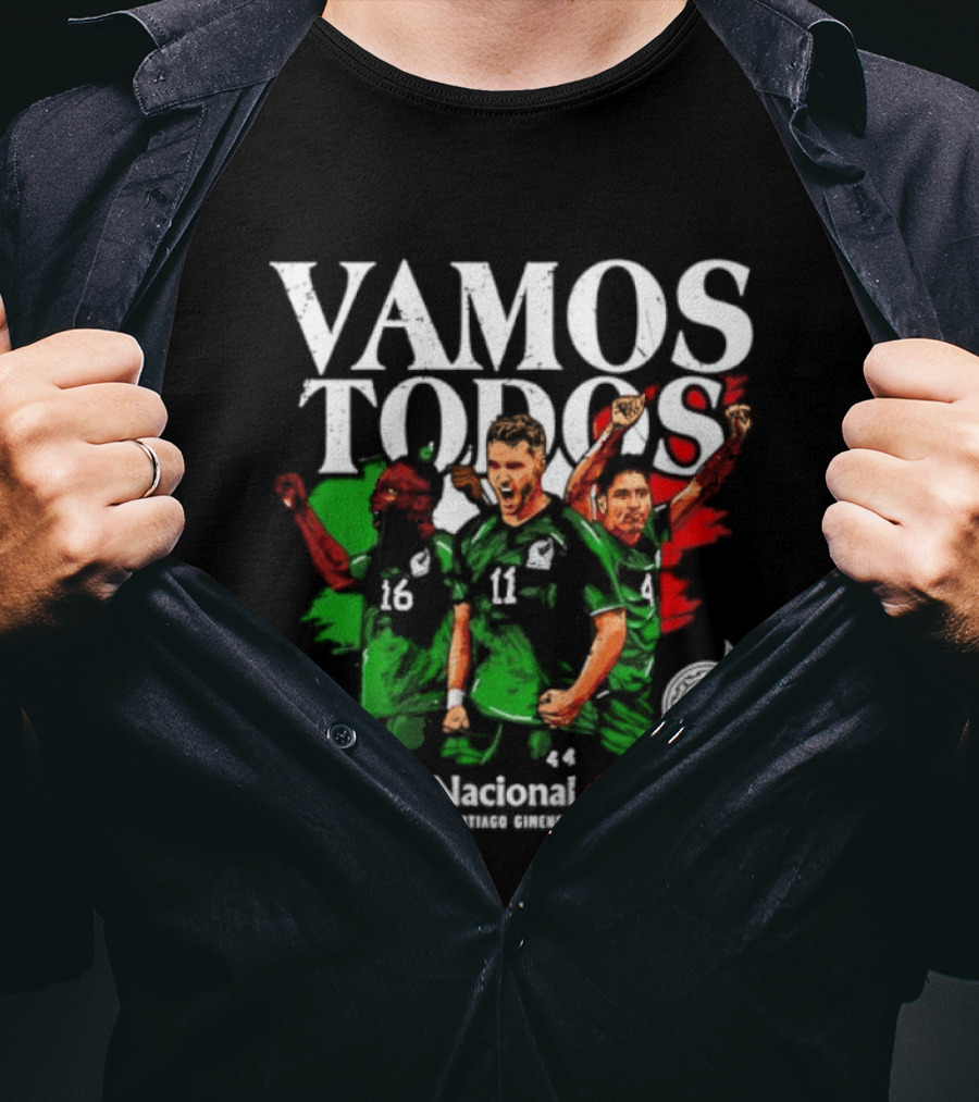 Vamos Todos Selección Nacional De México Julián Quiñones Santiago Gimenez Edson Álvarez Soccer Spirit T-Shirt