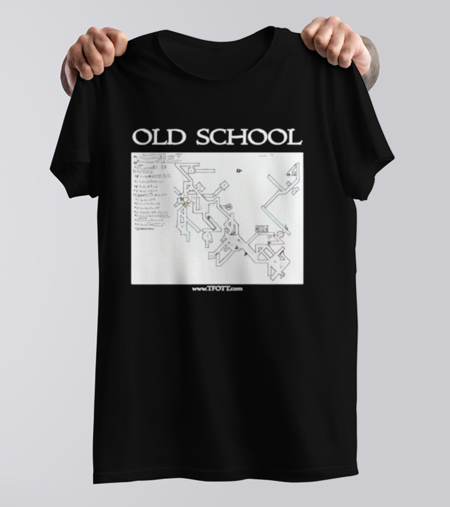 Old School Tonisborg Dungeon Map 1971 Dungeons And Dragons Retro Adventure T-Shirt