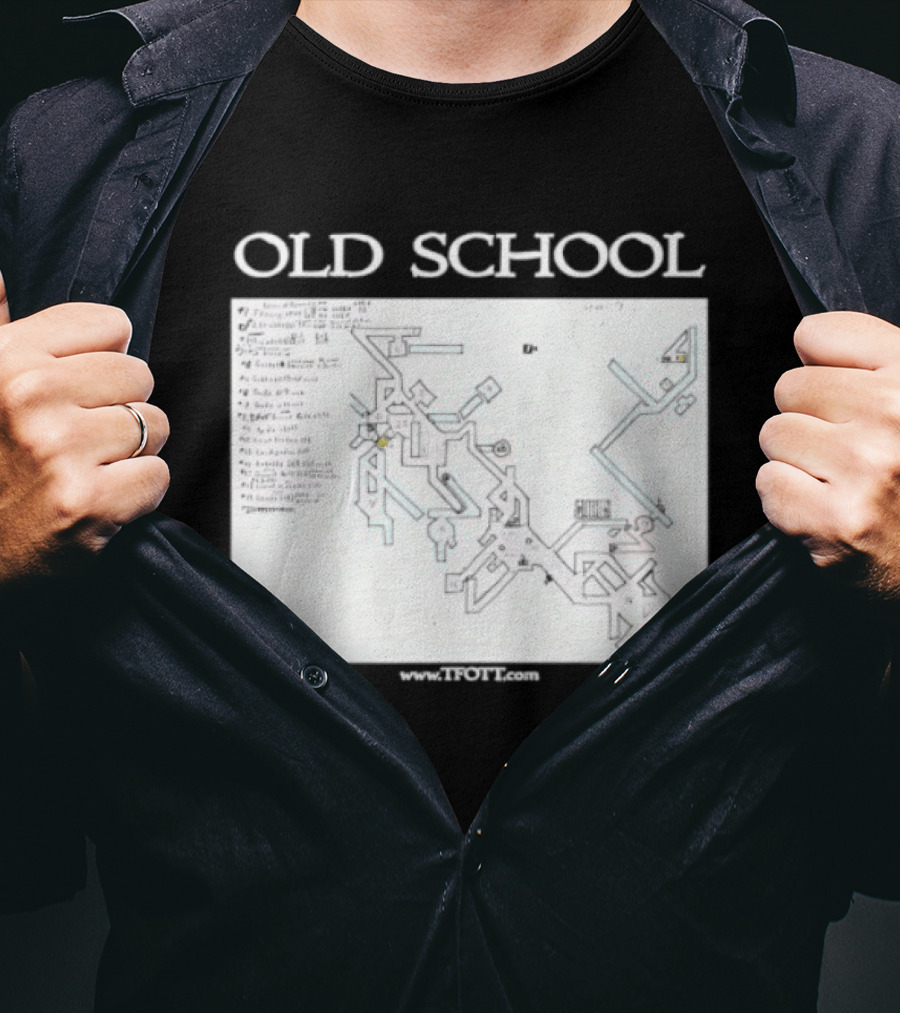 Old School Tonisborg Dungeon Map 1971 Dungeons And Dragons Retro Adventure T-Shirt