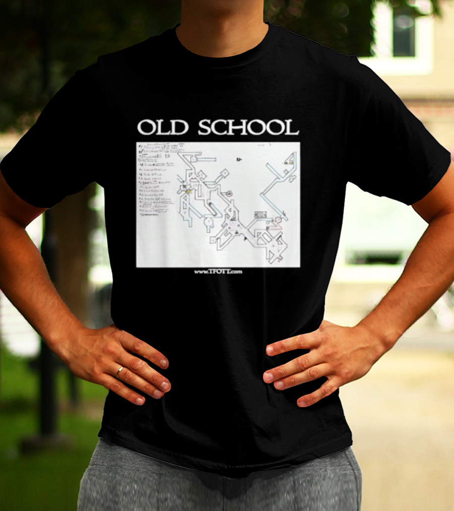 Old School Tonisborg Dungeon Map 1971 Dungeons And Dragons Retro Adventure T-Shirt