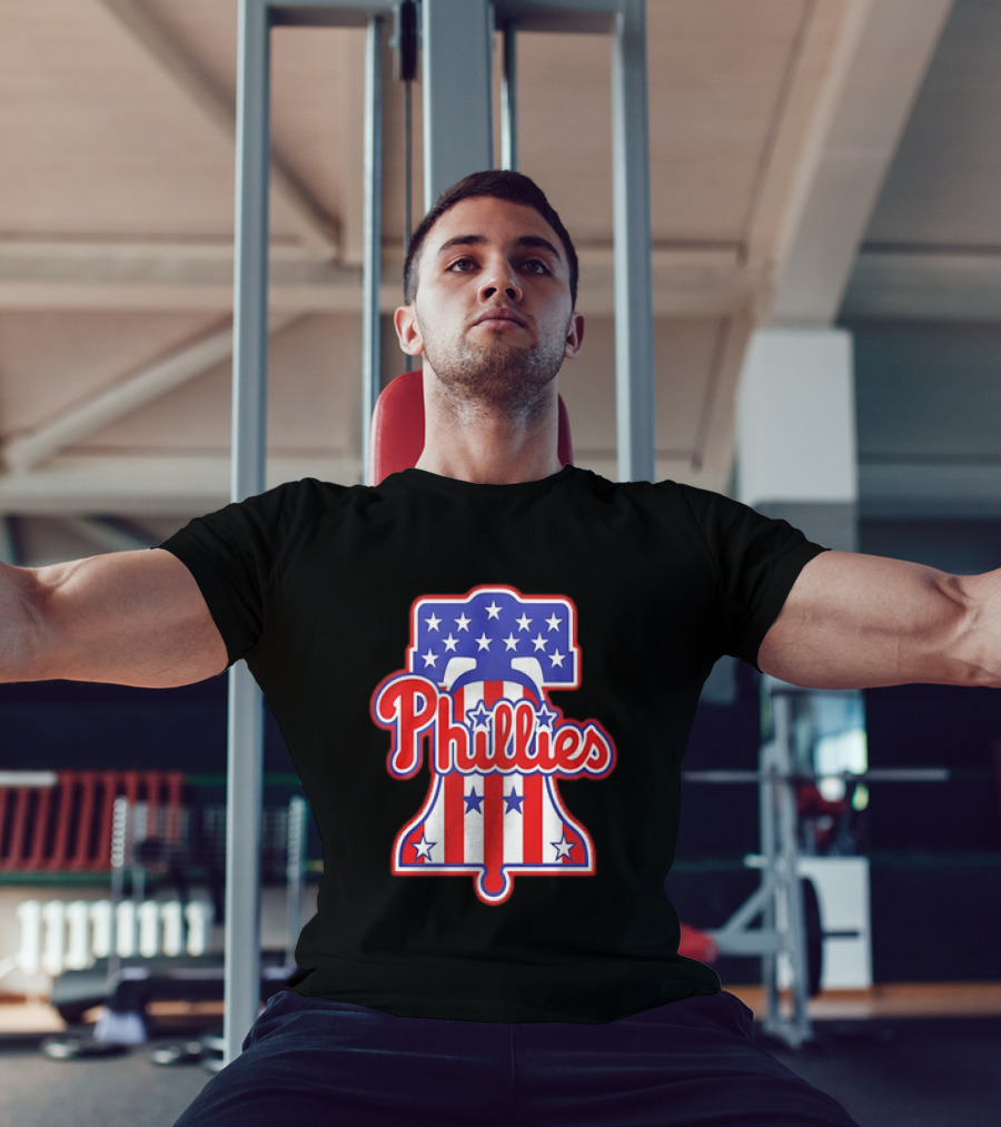 Phillies Liberty Bell Stars Stripes Patriotic 250th Anniversary T-Shirt