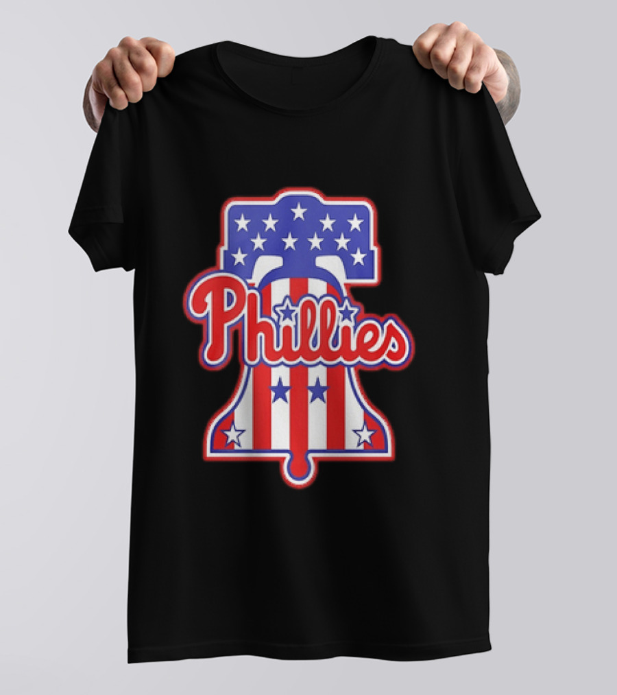 Phillies Liberty Bell Stars Stripes Patriotic 250th Anniversary T-Shirt