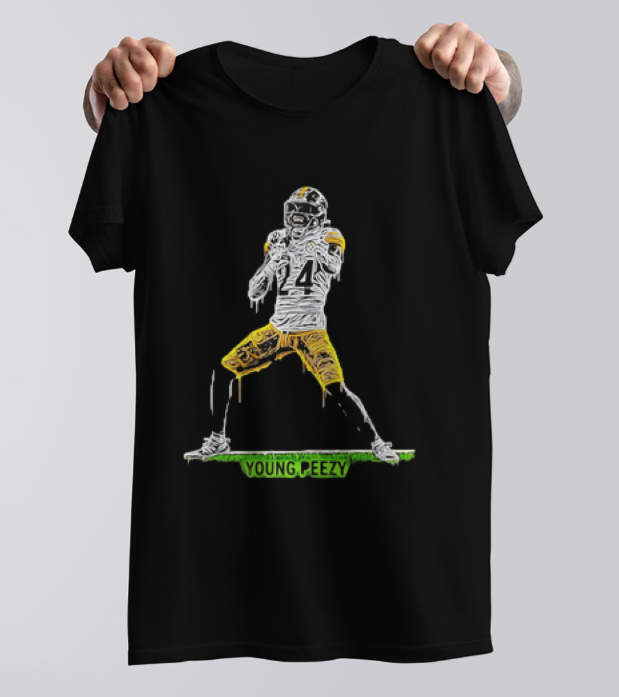 Young Peezy Pittsburgh Steelers Football Player 24 T-Shirt