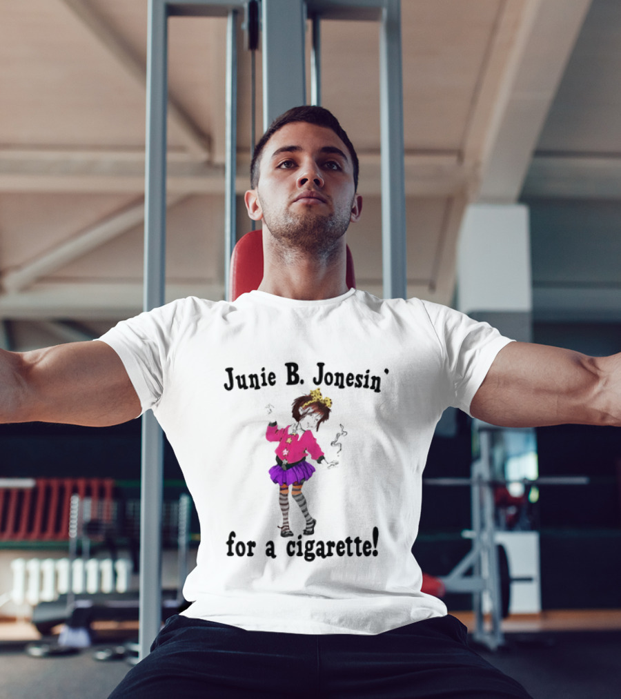 Junie B Jonesin For A Cigarette Vintage Cartoon Style Character With Bow And Tutu T-Shirt