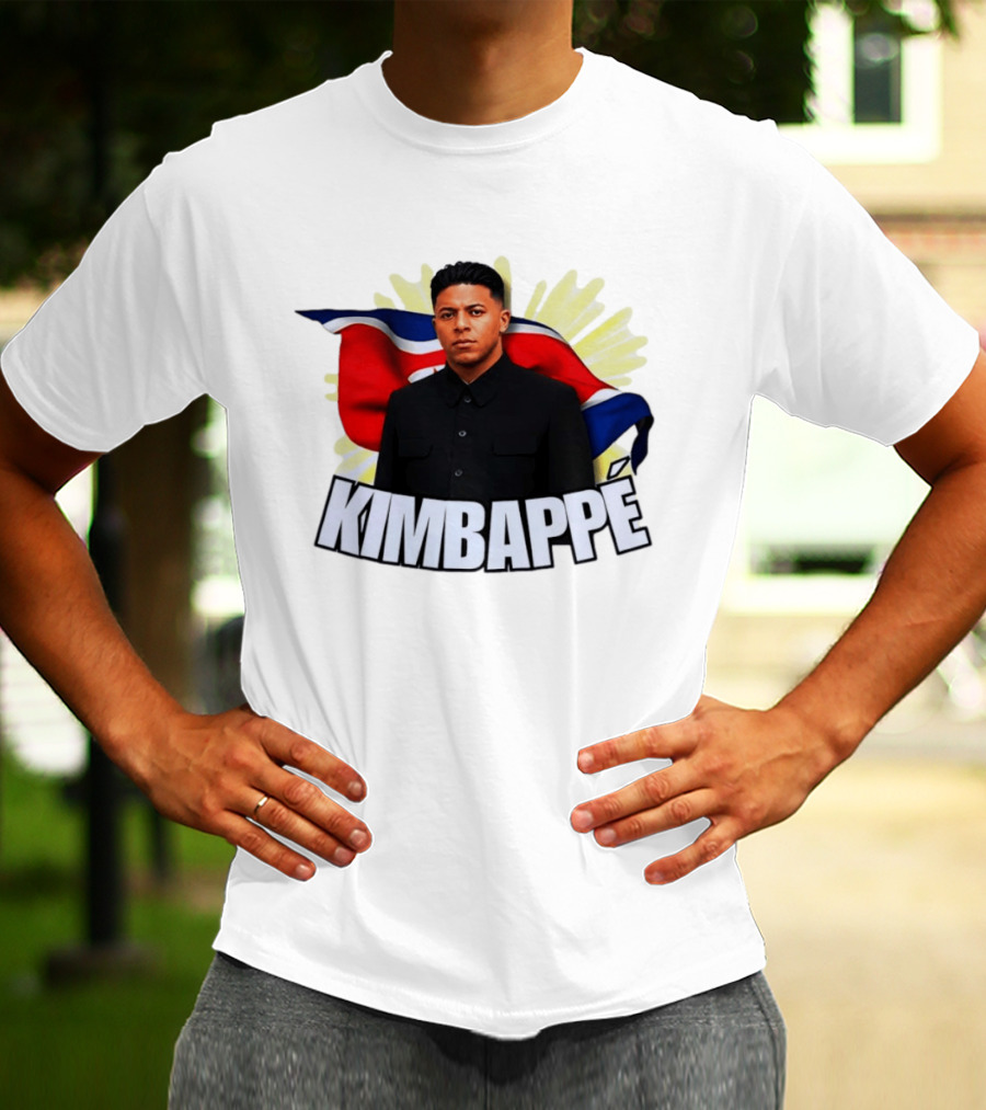 Kimbappé North Korea Leader Red Flag Fusion T-Shirt