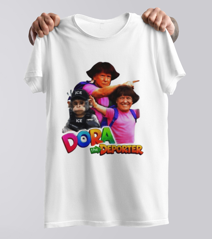 Dora The Deporter ICE Parody Cartoon T-Shirt