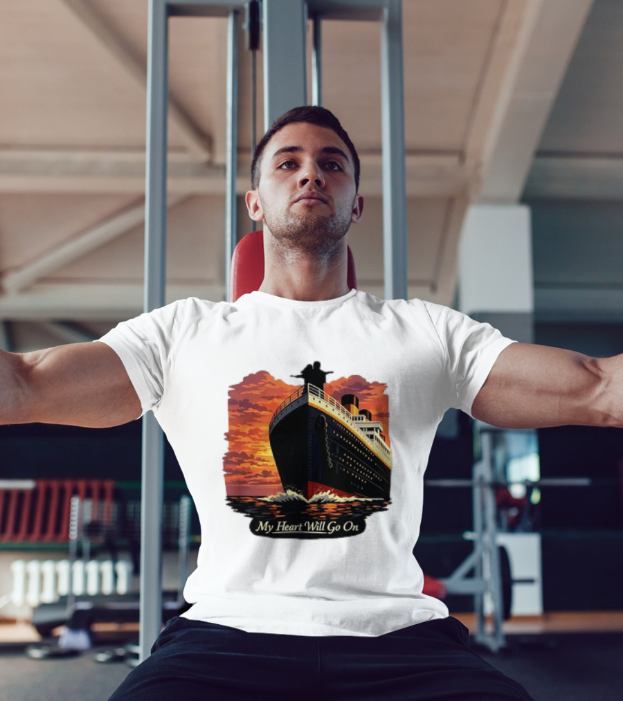 Titanic Sunset Scene My Heart Will Go On Jack And Rose T-Shirt