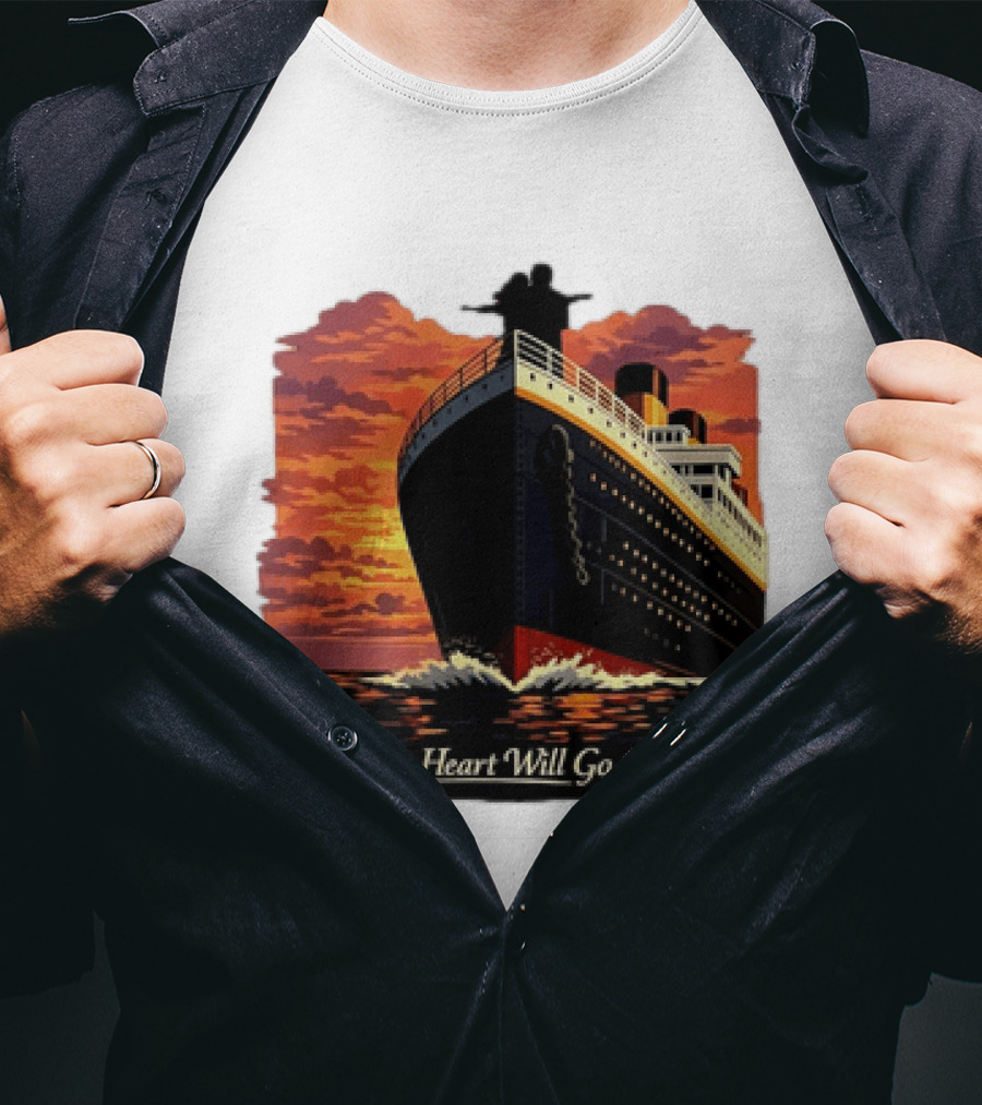 Titanic Sunset Scene My Heart Will Go On Jack And Rose T-Shirt