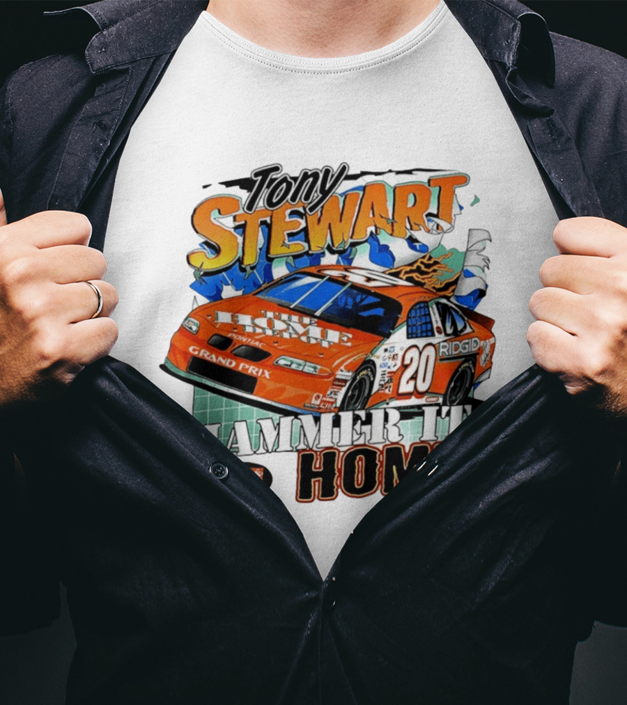 Tony Stewart Home Depot Racing 20 Pontiac NASCAR Hammer It Home T-Shirt