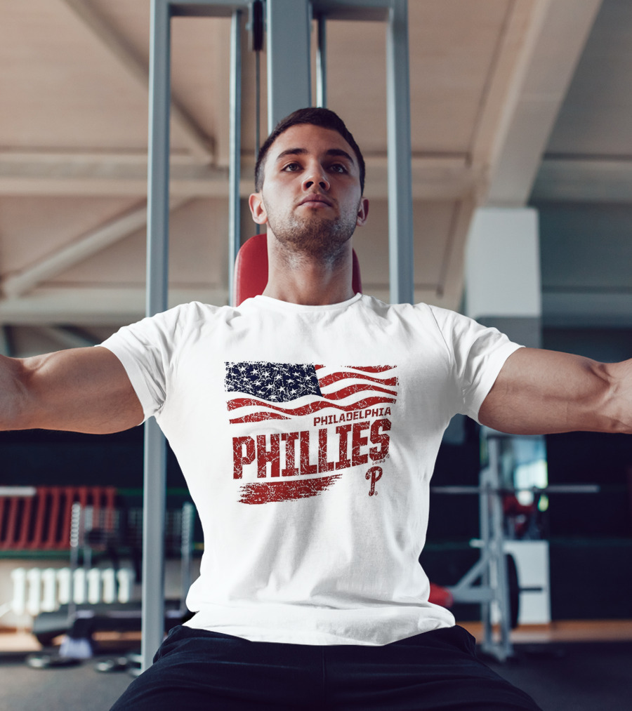 Philadelphia Phillies Waving American Flag 2026 MLB All Star Game T-Shirt
