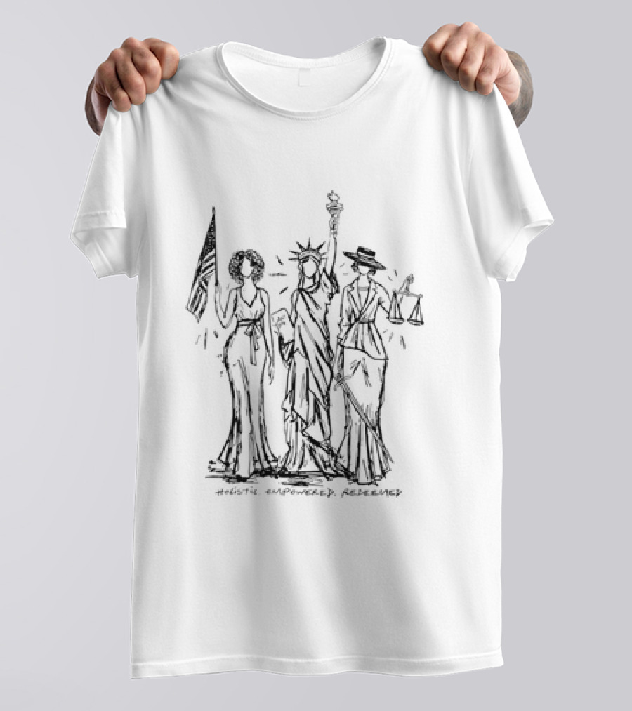 Women Of Liberty Empowered Redeemed Holistic T-Shirt