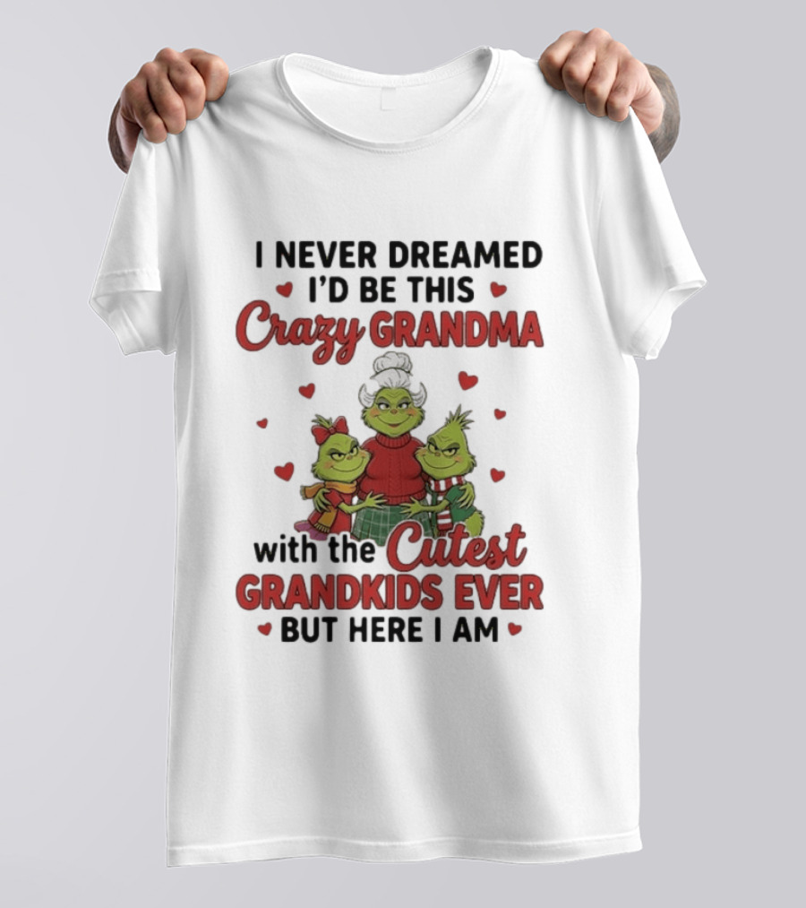 I Never Dreamed I'd Be This Crazy Grandma With The Cutest Grandkids Ever But Here I Am T-Shirt