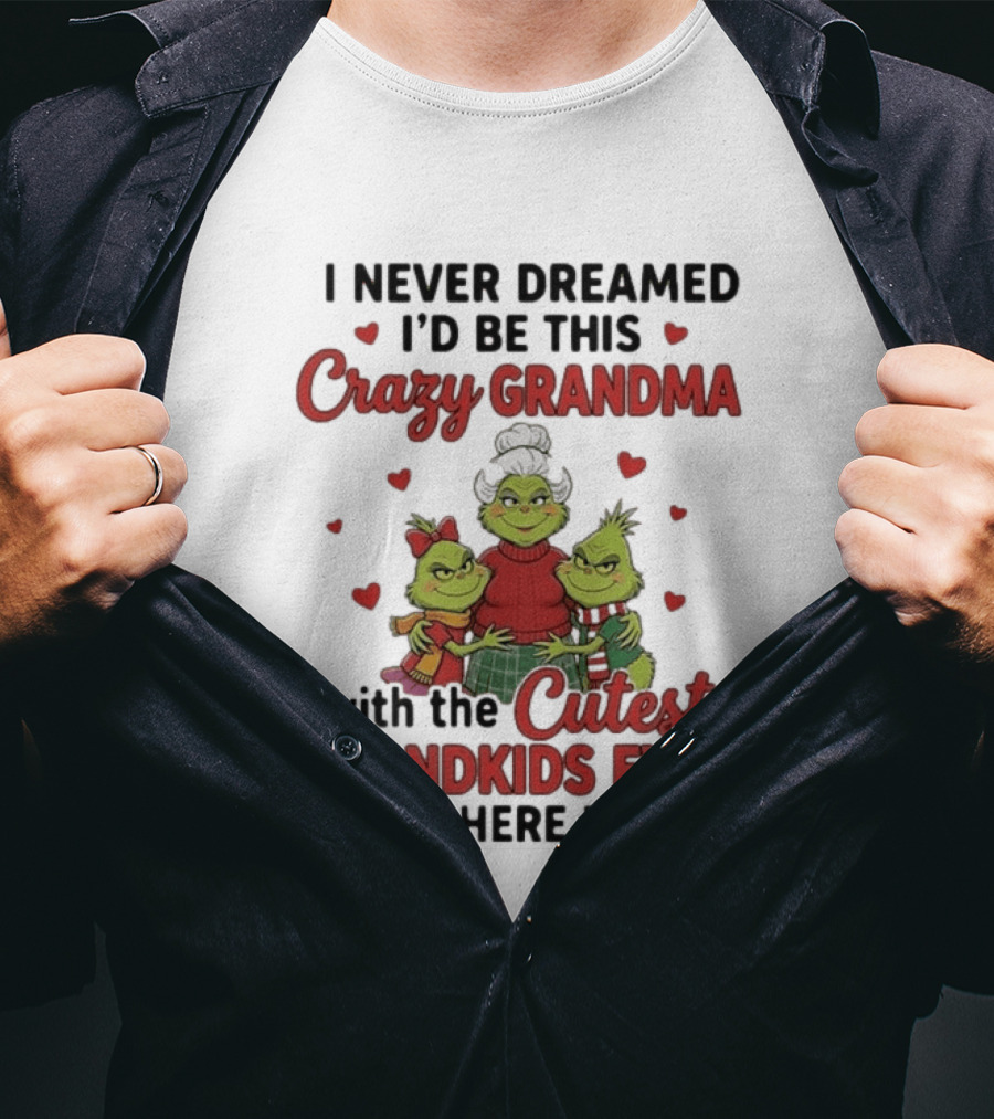 I Never Dreamed I'd Be This Crazy Grandma With The Cutest Grandkids Ever But Here I Am T-Shirt
