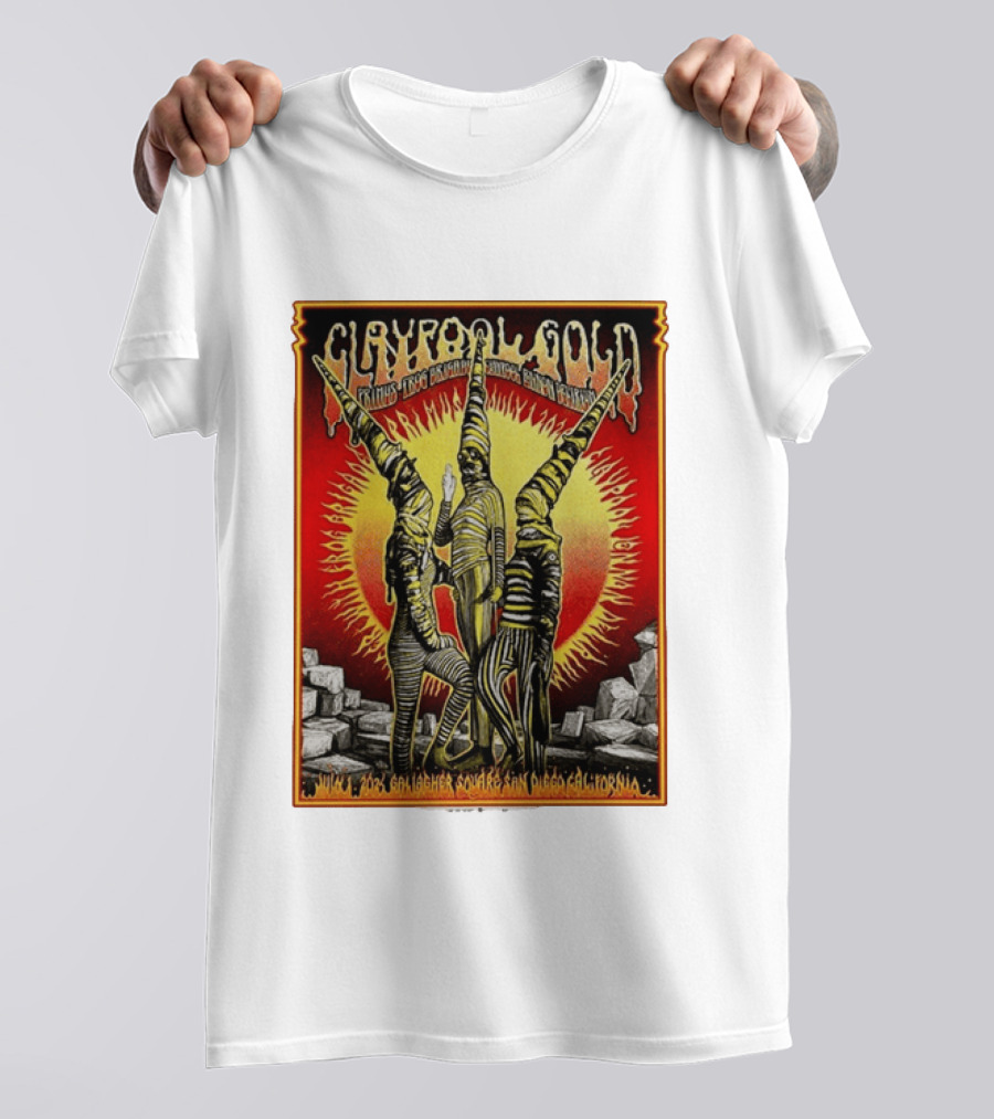 Primus Claypool Gold Tour 2026 Gallagher Square San Diego July 1 Psychedelic T-Shirt