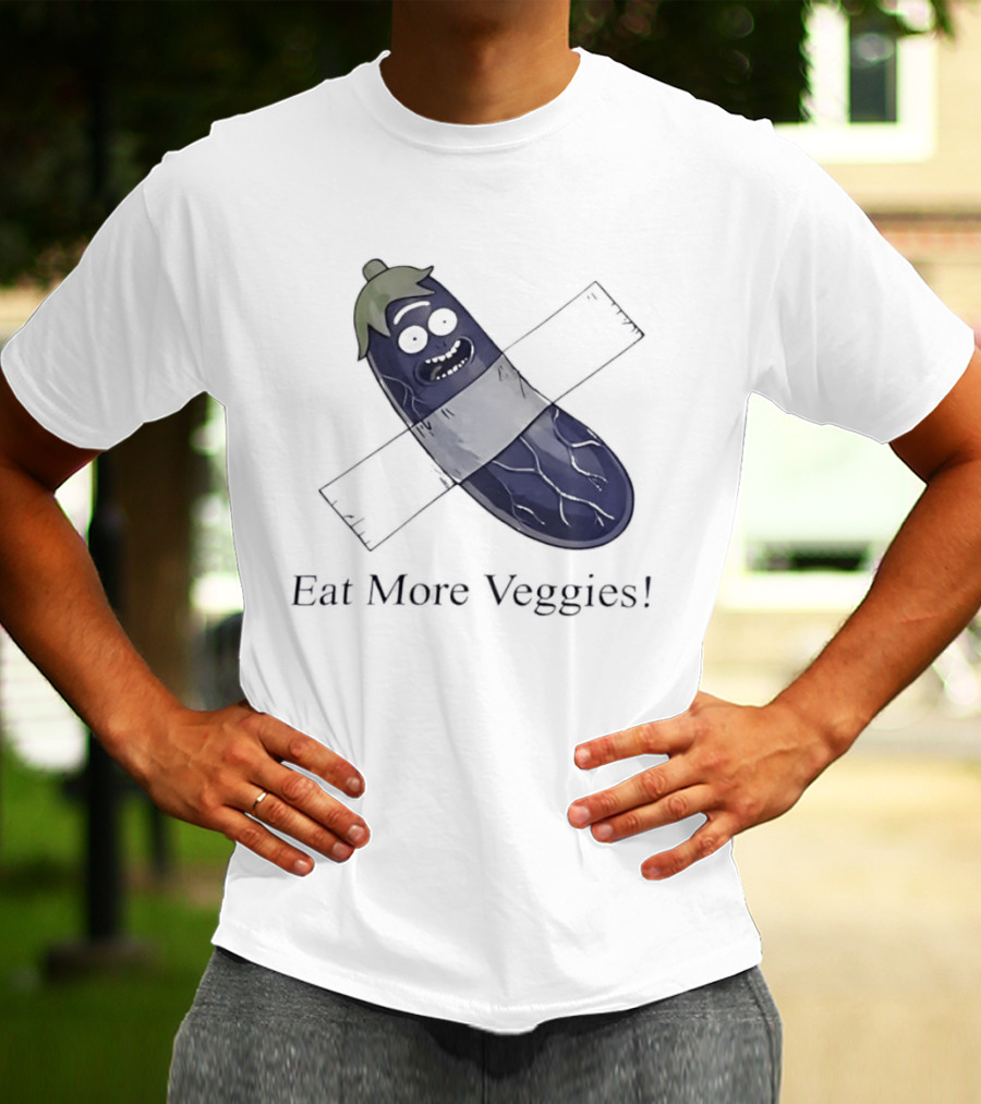 Rick Sanchez Eat More Veggies Tape Pickle T-Shirt
