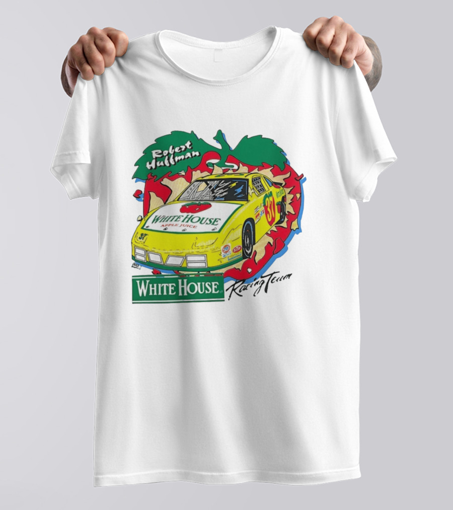 Robert Huffman White House Apple Juice Racing Team Car 37 NASCAR T-Shirt