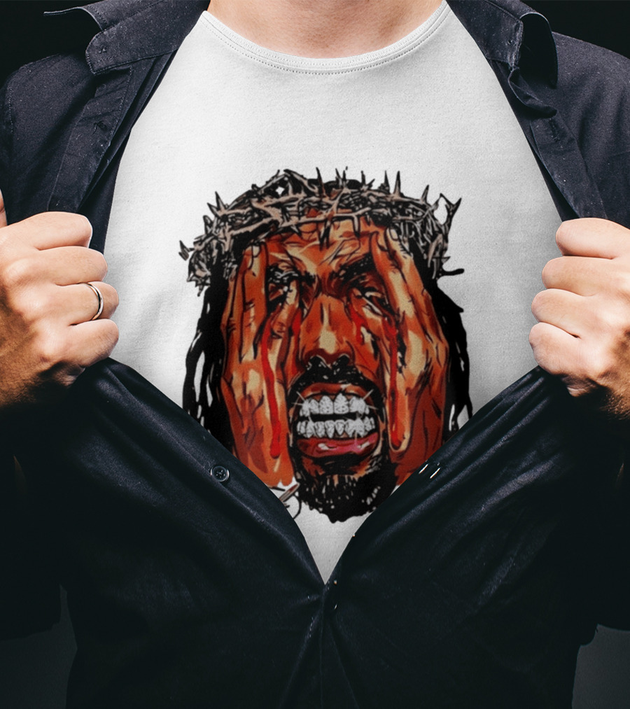 Saint Jesus Crown Of Thorns Diamond Grillz T-Shirt