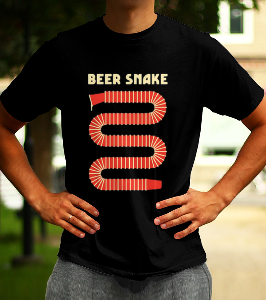 Beer Snake Drinking Game Party Festive Cups T-Shirt