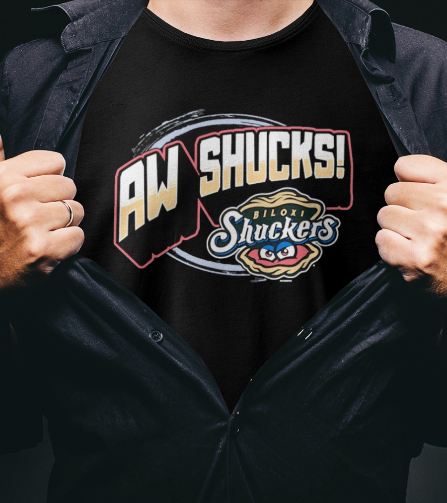 Aw Shucks Biloxi Shuckers Minor League Baseball T-Shirt