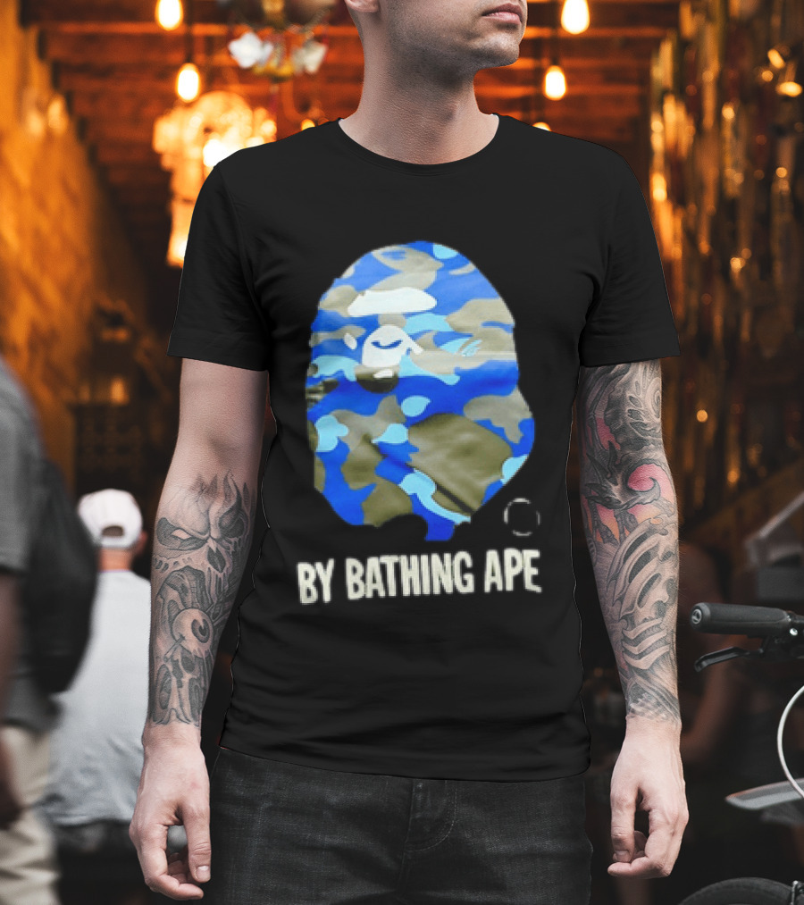 By Bathing APE Camouflage Blue Green T-Shirt