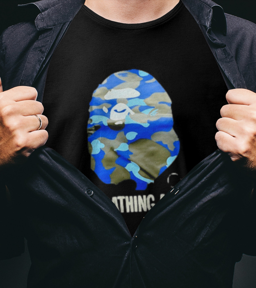 By Bathing APE Camouflage Blue Green T-Shirt