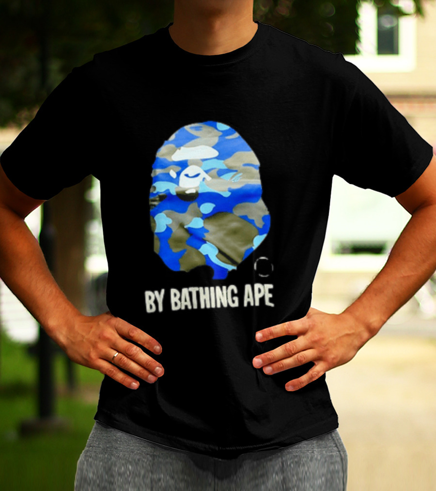 By Bathing APE Camouflage Blue Green T-Shirt