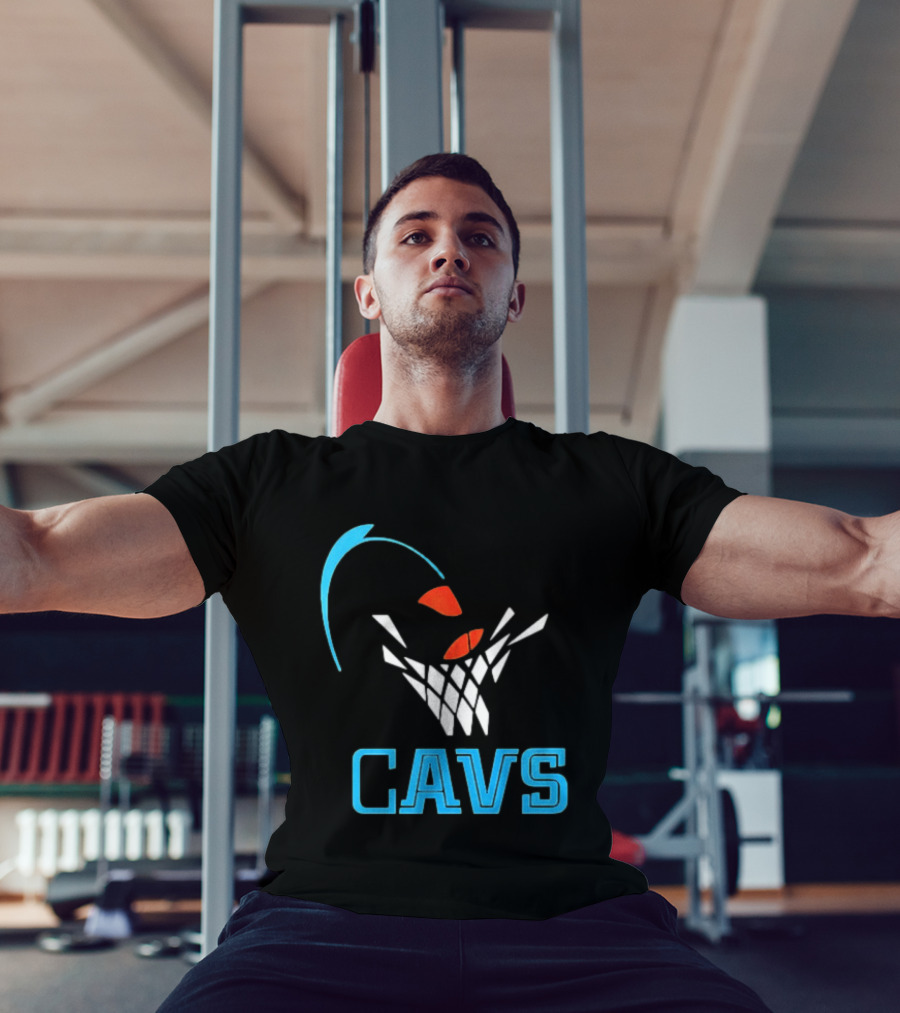 CAVS Cleveland Cavaliers Basketball Net Slam Dunk T-Shirt