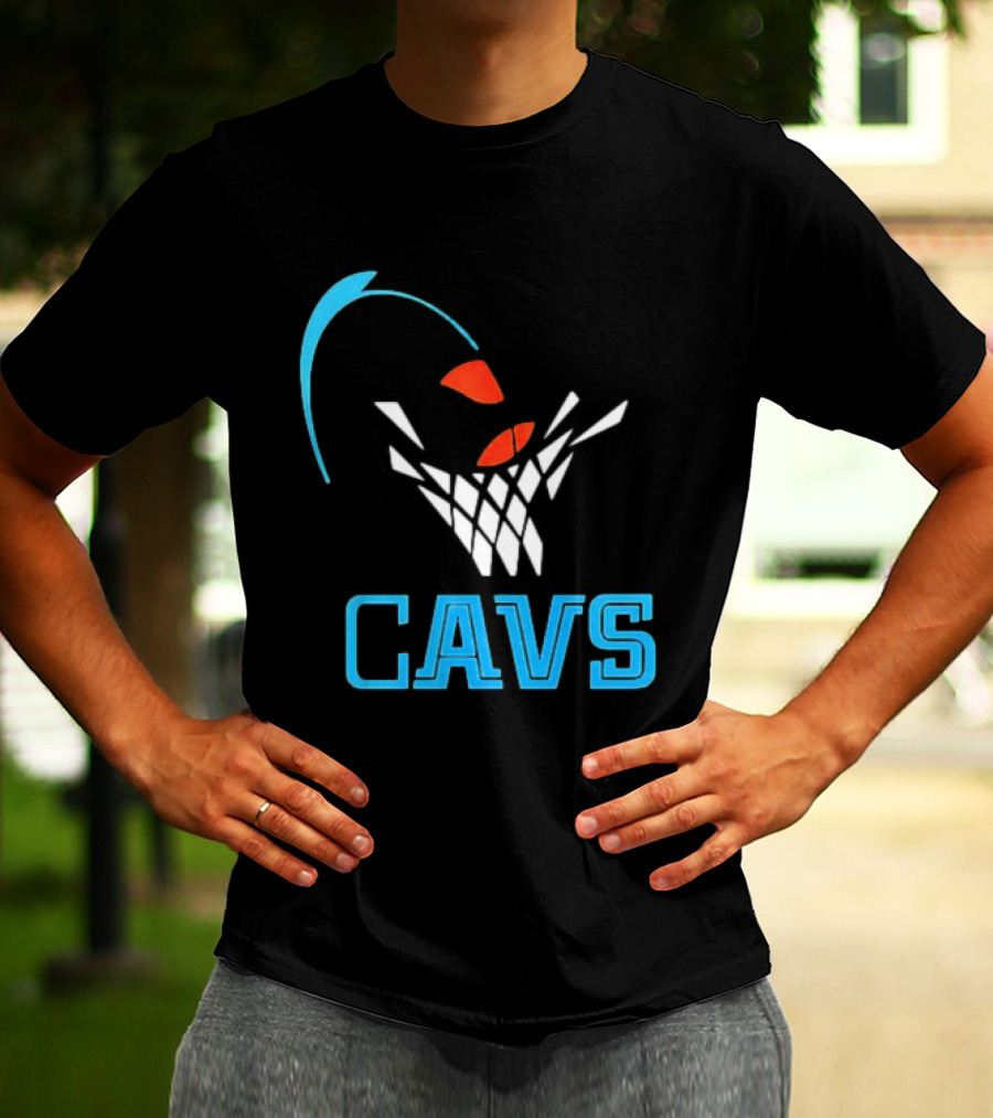 CAVS Cleveland Cavaliers Basketball Net Slam Dunk T-Shirt