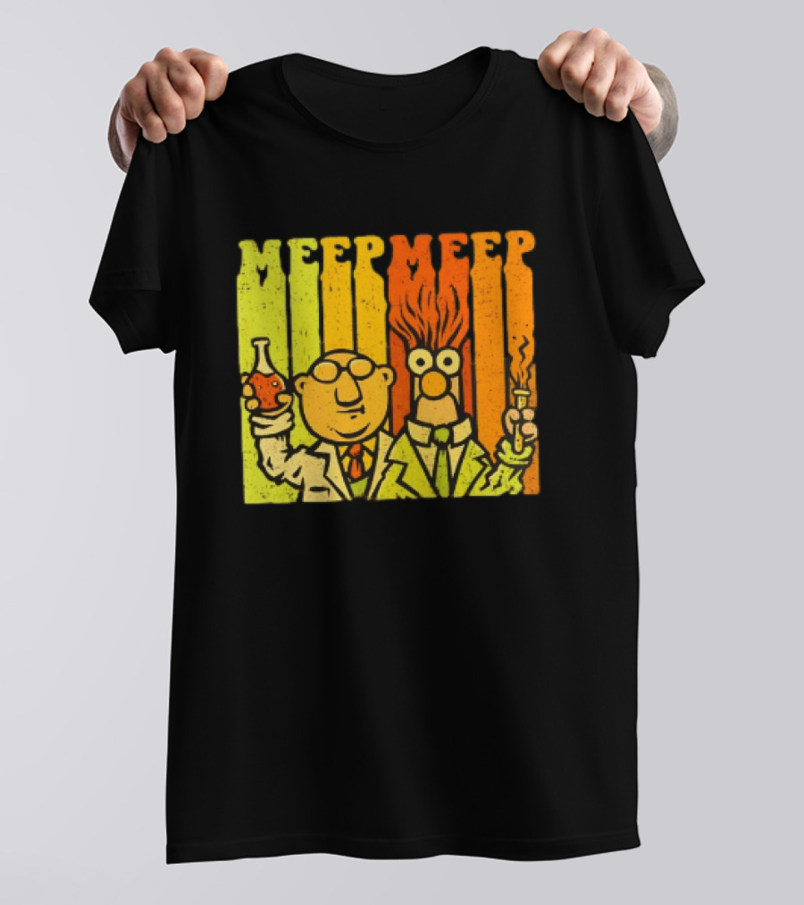 Dr. Bunsen Honeydew And Beaker Meep Meep Retro Chemistry Duo T-Shirt