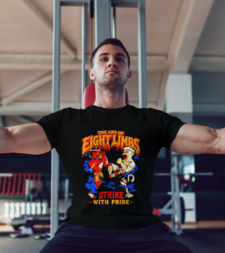 The Art Of Eight Limbs Strike With Pride Muay Thai Oni Hanuman T-Shirt
