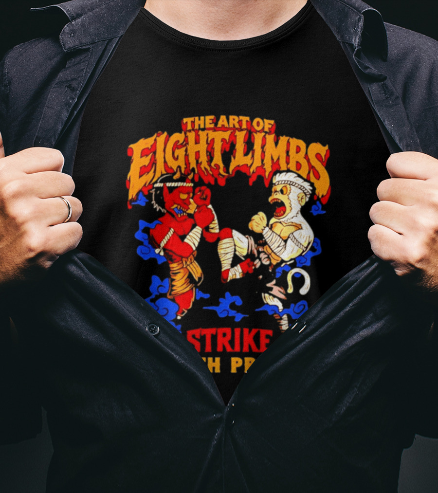 The Art Of Eight Limbs Strike With Pride Muay Thai Oni Hanuman T-Shirt