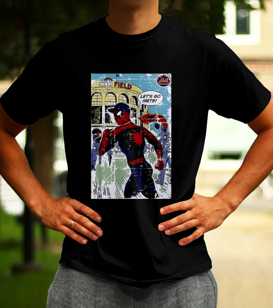 Citi Field New York Mets Spider Man Let's Go Mets 2026 T-Shirt