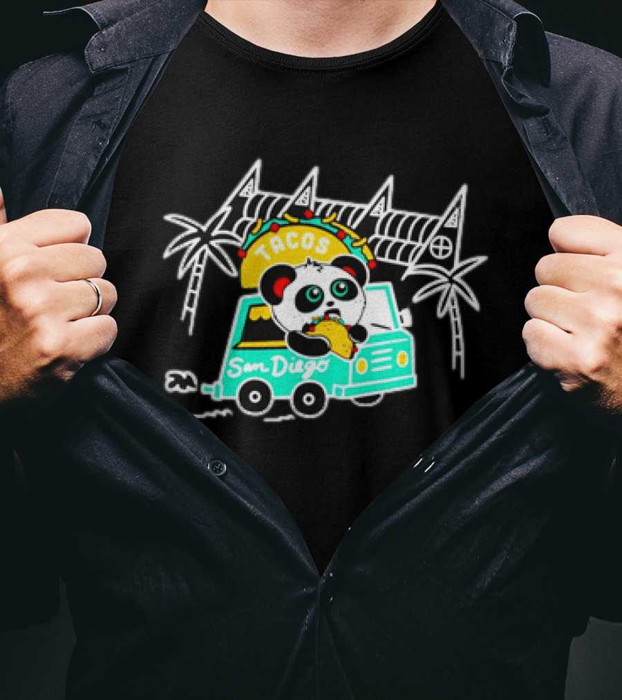 Tacos San Diego Panda Food Truck Adventure T-Shirt