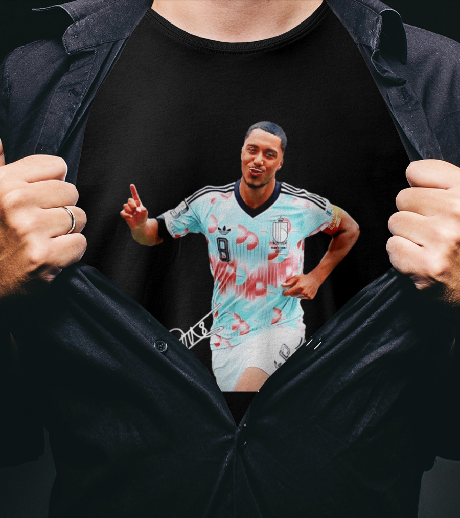 Youri Tielemans Belgium National Football Adidas Number 8 T-Shirt