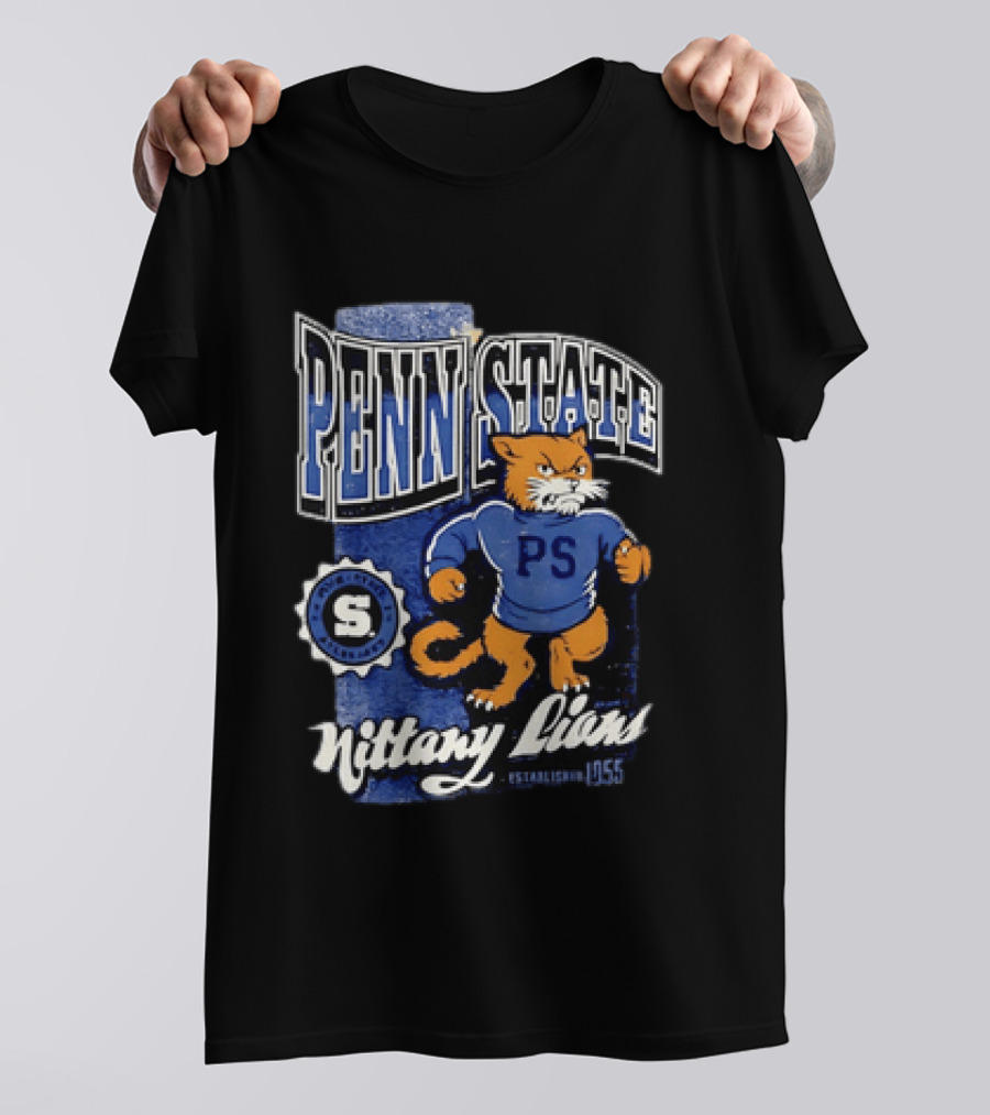 Penn State Nittany Lions PS Mascot Retro 1955 Established T-Shirt