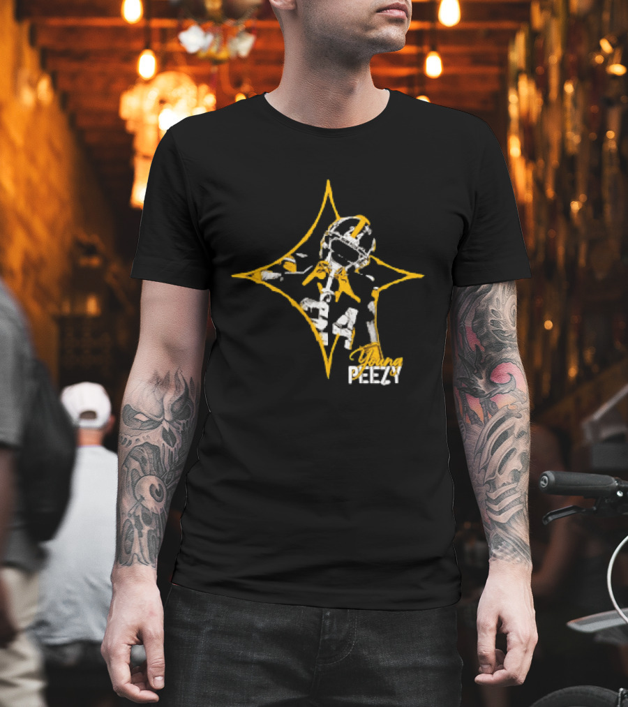 Joey Porter Jr Young Peezy Pittsburgh Steelers Distressed Starburst T-Shirt