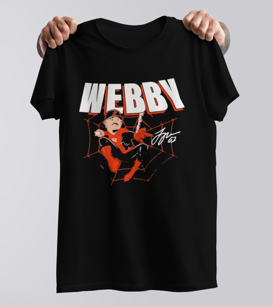 Logan Webb San Francisco Giants MLB Baseball Webby Spider Man 62 T-Shirt