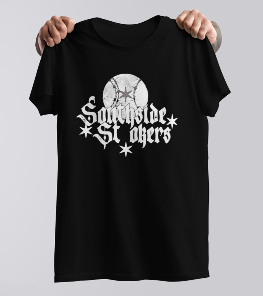 Southside Strokers Chicago Baseball Barbed Wire Star T-Shirt