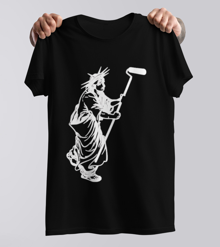 Statue Of Liberty Paint Roller Meme T-Shirt