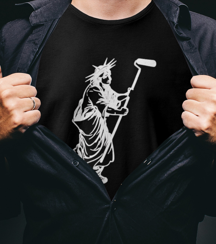 Statue Of Liberty Paint Roller Meme T-Shirt