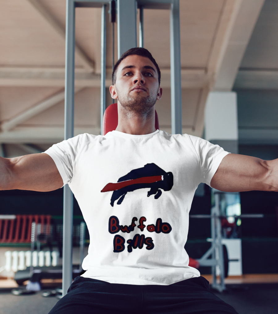 Buffalo Bills Iconic Blue Red Bison T-Shirt