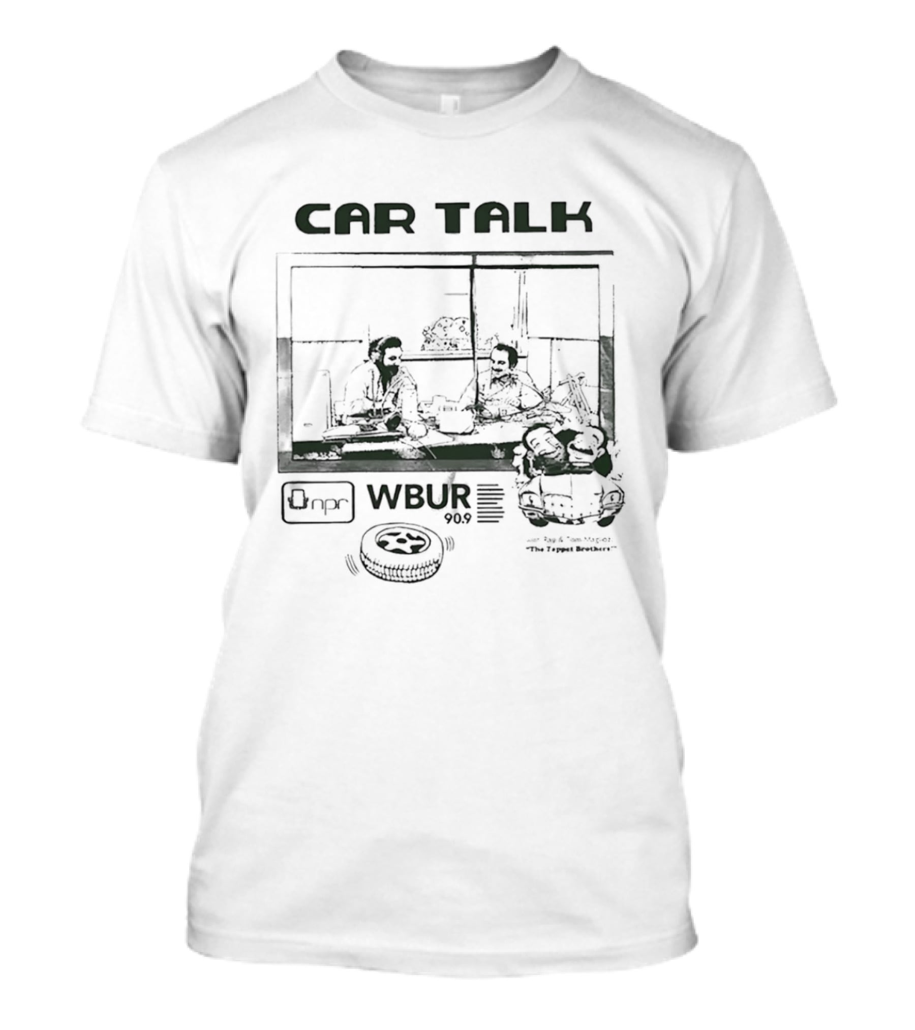 Car Talk WBUR Ray And Tom Magliozzi Tappet Brothers 909 NPR T-Shirt