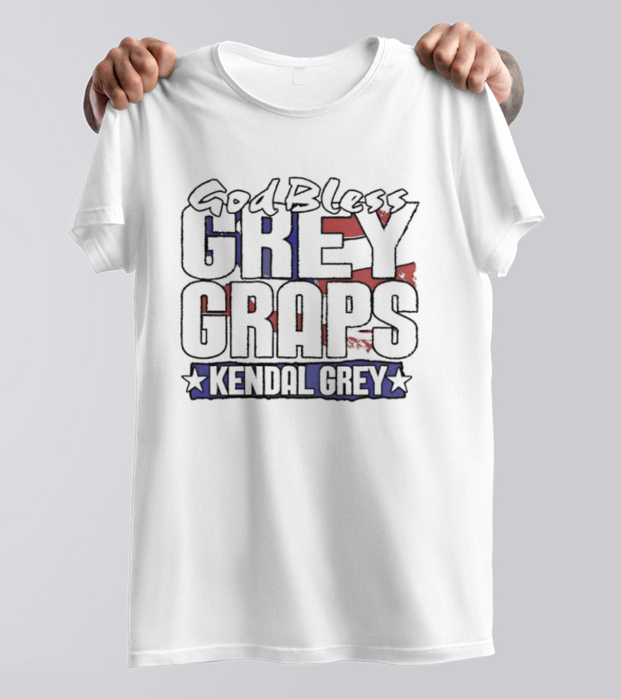 God Bless Grey Graps Kendal Grey T-Shirt