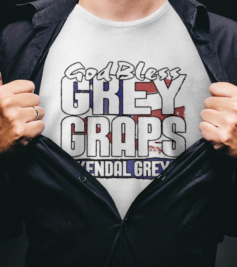 God Bless Grey Graps Kendal Grey T-Shirt
