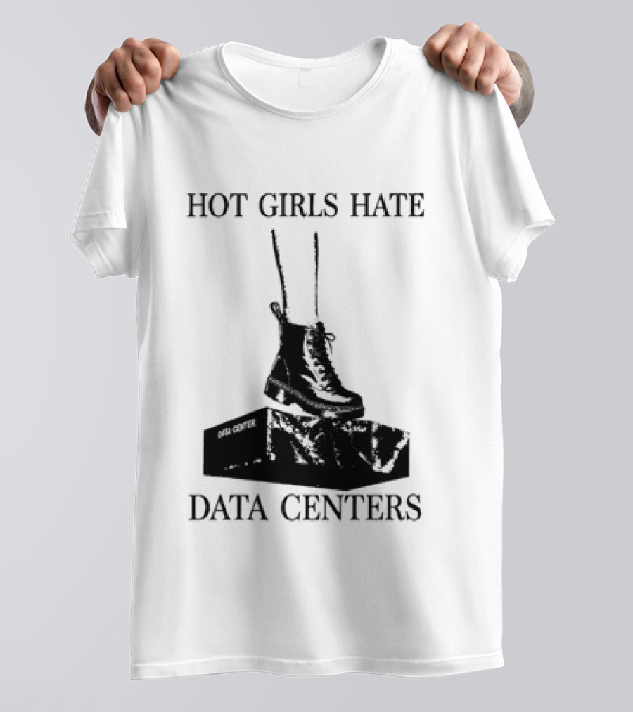 Hot Girls Hate Data Centers With Boots Stomping Computers T-Shirt