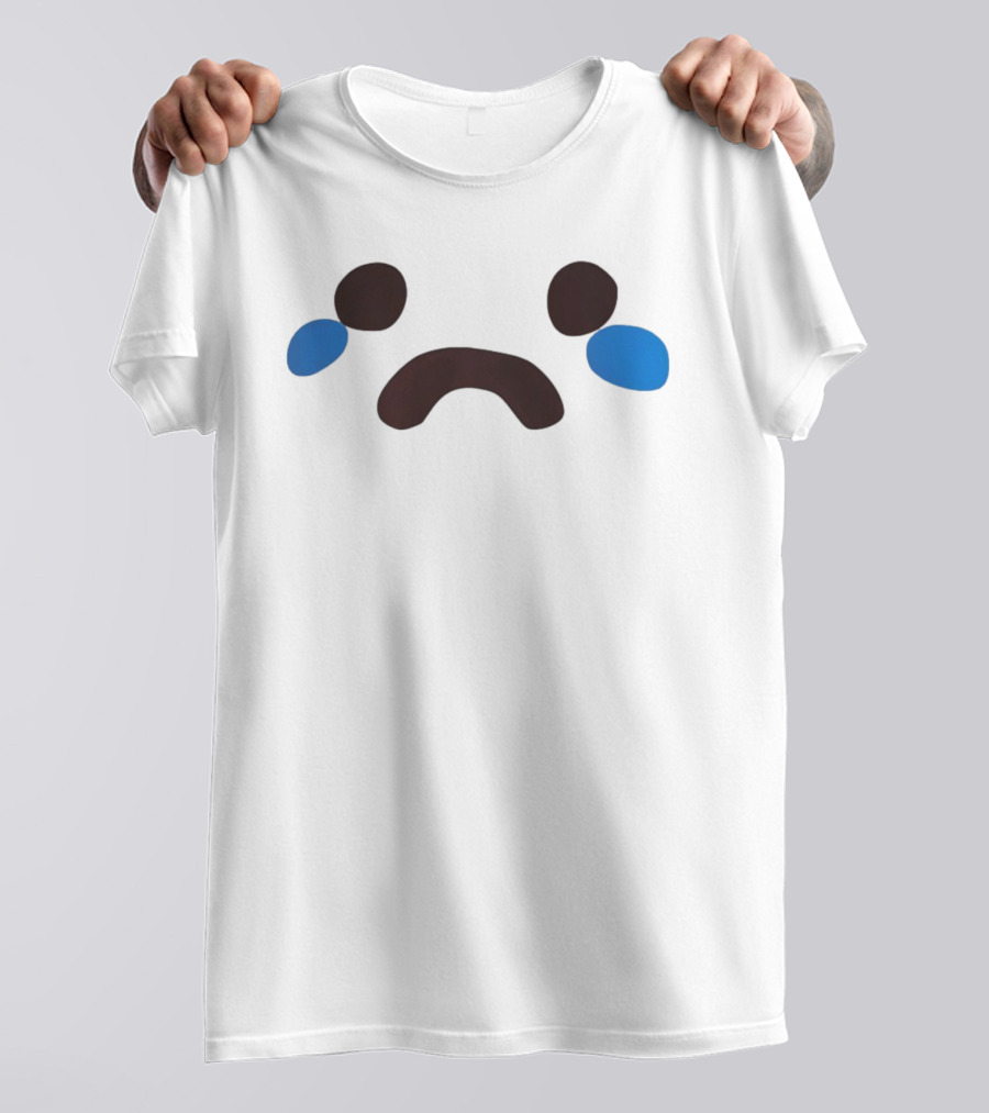 Crying Poop Emoji Blue Tears Sad Face T-Shirt