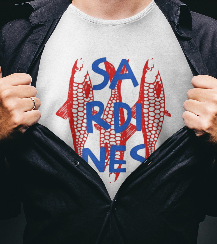 Sardines Tinned Fish Red Blue T-Shirt