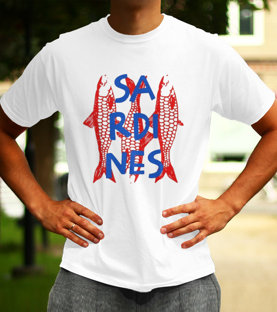 Sardines Tinned Fish Red Blue T-Shirt